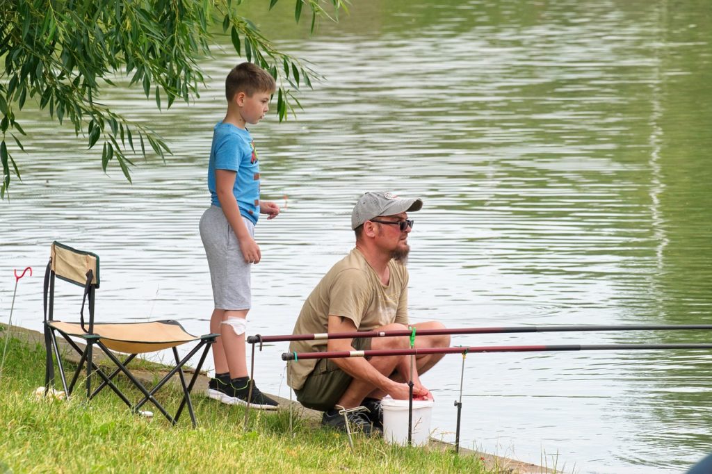 angler with fishing sunglasses
