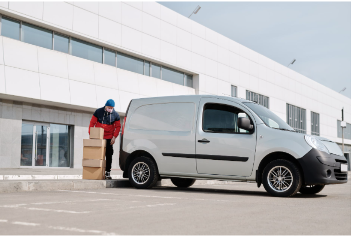 delivery man and van